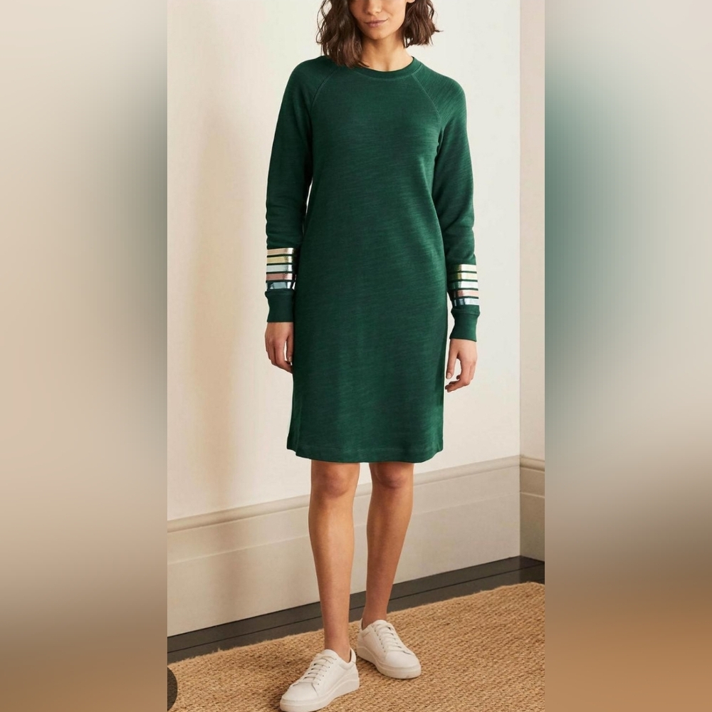 Boden Women's Green Mabel French Terry Style Dress Size 20/22L